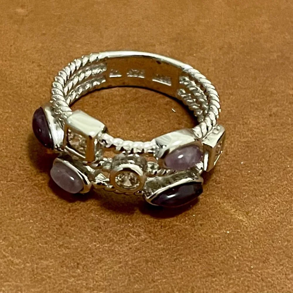 STERLING SILVER Mult-Color Jewel Ring